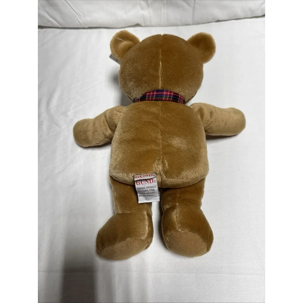 Gund 40813 Bo Bear Soft Tan Teddy Bear Plaid Bow NWT